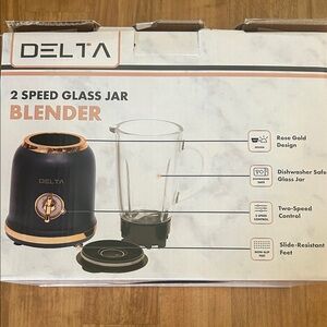 Delta Blender with Black and Gold Accents